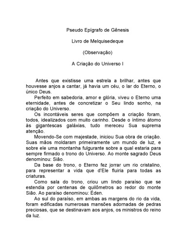 O Livro De Melquisedeque