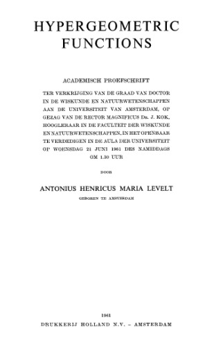 Hypergeometric functions