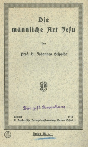 Die männliche Art Jesu