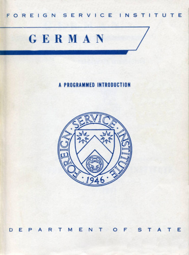 FSI - German Programmed Introduction - Student Text
