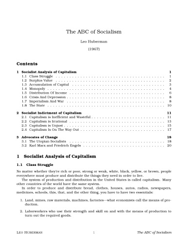 The ABC of Socialism