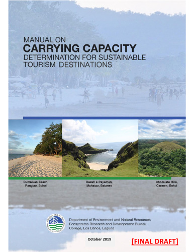 Manual on Carrying Capacity Determination for Sustainable Tourism Destinations