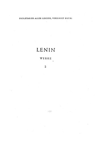 Lenin Werke Band 2: 1895-1897