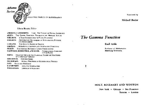 The Gamma function