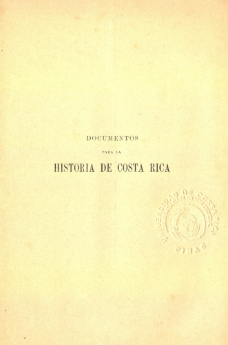 Colección de documentos para la historia de Costa Rica