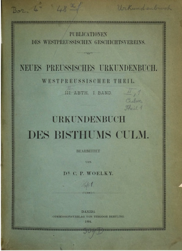 Das Bistum Culm unter dem Deutschen Orden 1243-1466