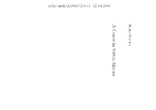 A Course in Vertex Algebra