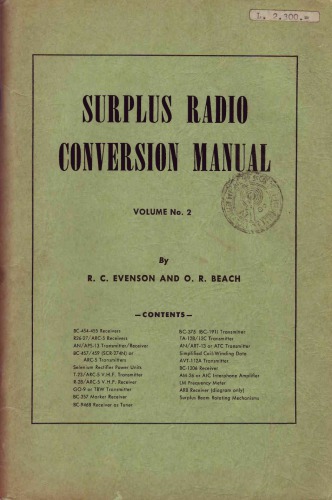 Surplus radio conversion manual