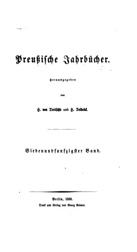 Preußische Jahrbücher