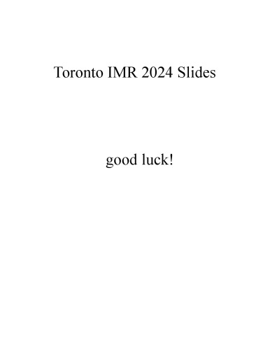 Toronto Internal Medicine Review 2024