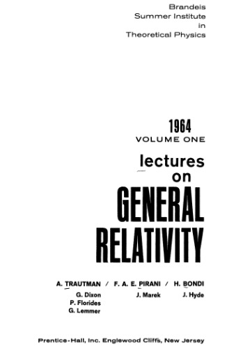 Lectures on general relativity