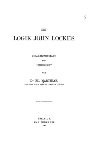 Die Logik John Locke's