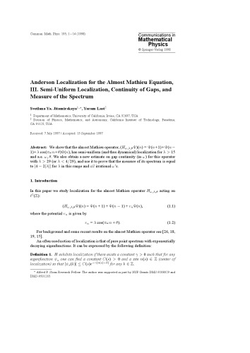 Communications in Mathematical Physics - Volume 195
