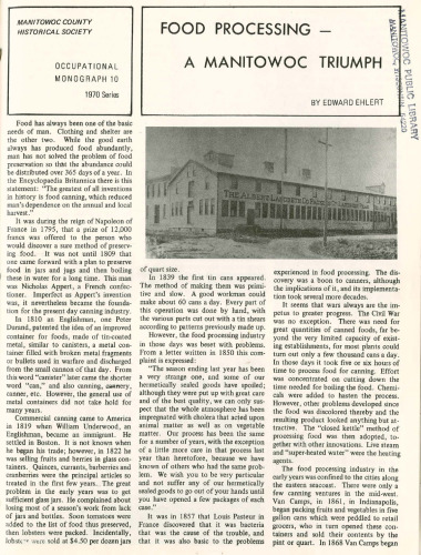 Food processing - a Manitowoc triumph