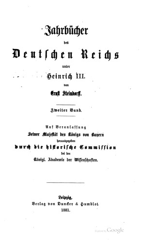 Jahrbücher des Deutschen Reichs unter Heinrich III.