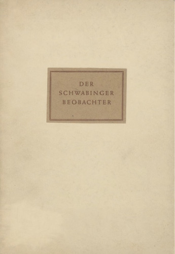 Der Schwabinger Beobachter