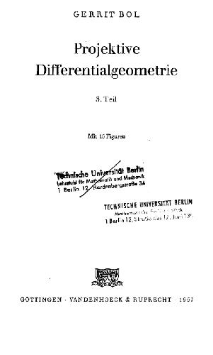 Projektive Differentialgeometrie