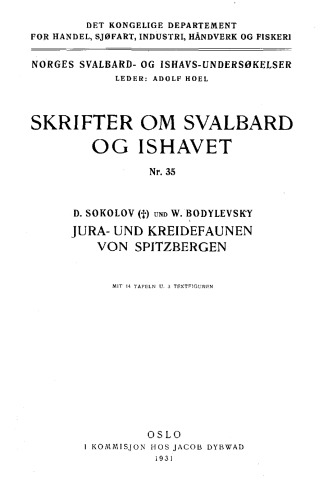 Jura- und Kreideformationen von Spitzbergen