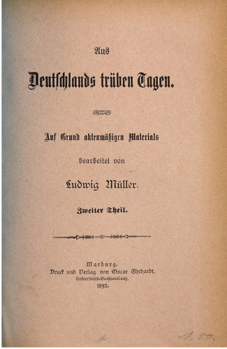 Aus Deutschlands trüben Tagen