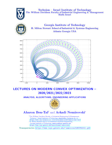 Lectures on modern convex optimization