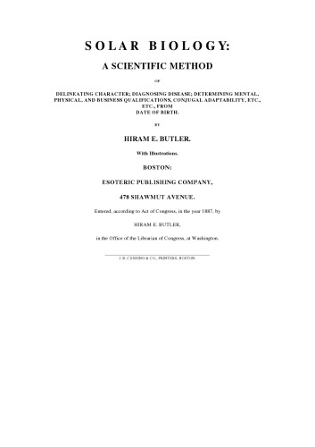 Solar Biology: A Scientific Method
