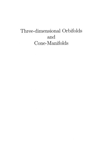 Three-dimensional Orbifolds and Cone-Manifolds
