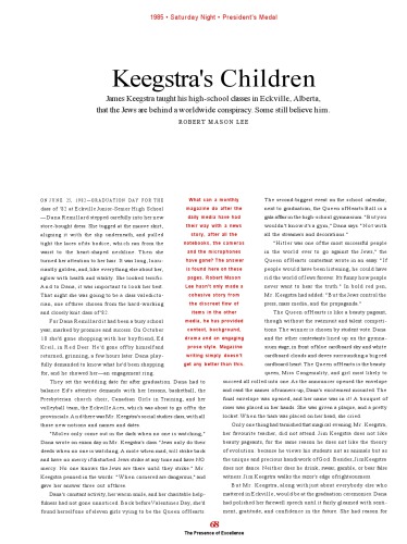 Keegstra’s Children (President’s Medal for 1985)