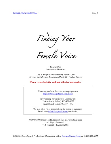 Finding Your Female Voice