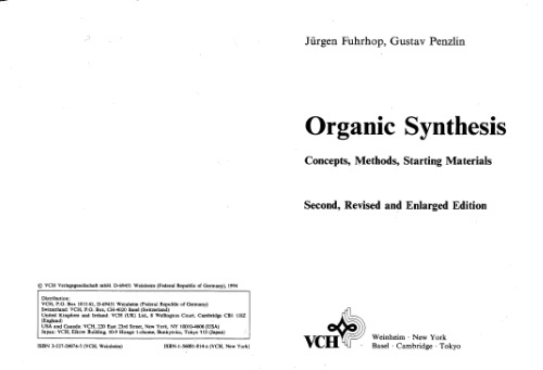 Organic Synthesis: Concepts, Methods, Starting materials