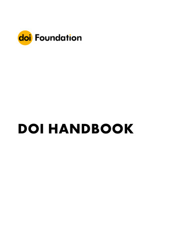 The DOI Handbook