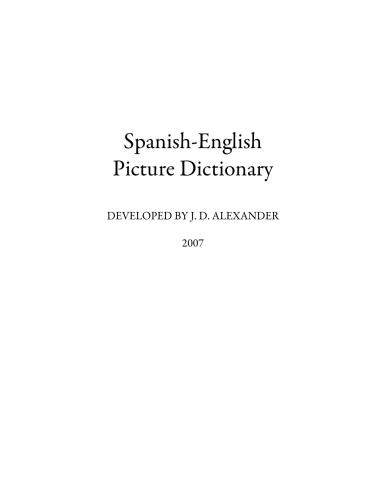 Spanish-English Picture Dictionary