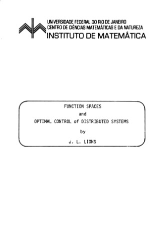 Function Spaces and Optimal Control of Distributed Systems