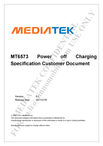 MT6573 Power off Charging Specification Customer Document