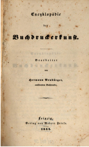 Encykopädie der Buchdruckerkunst