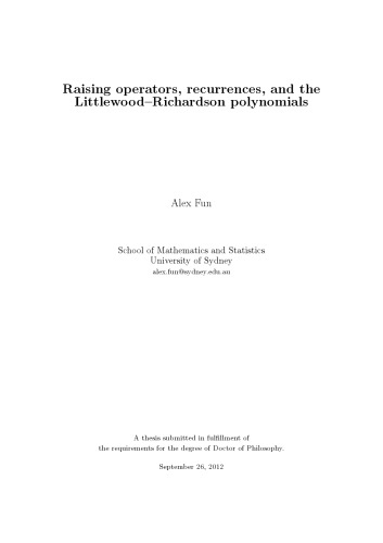 Raising operators, recurrences, and the Littlewood-Richardson polynomials