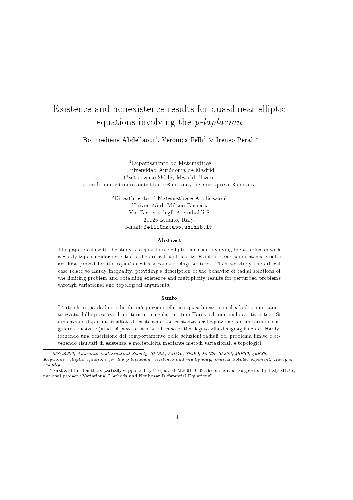 Existence and nonexistence results for quasilinear elliptic equations involving the p-laplacian