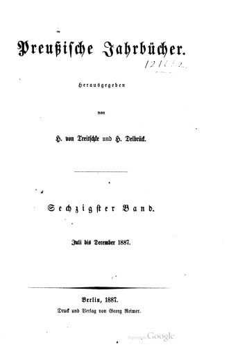 Preußische Jahrbücher