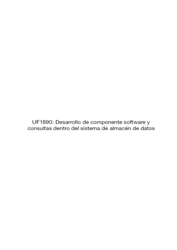 UF1890--Desarrollo de componente software y consultas dentro del sistema de almacén de datos