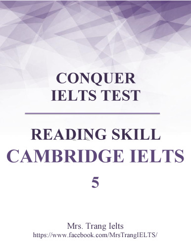 Conquer IELTS Test - Reading Skill - Cambridge IELTS 5
