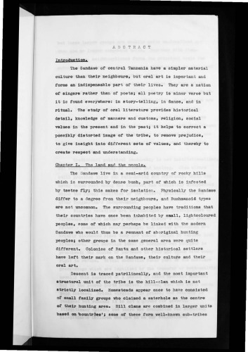 Sandawe oral literature