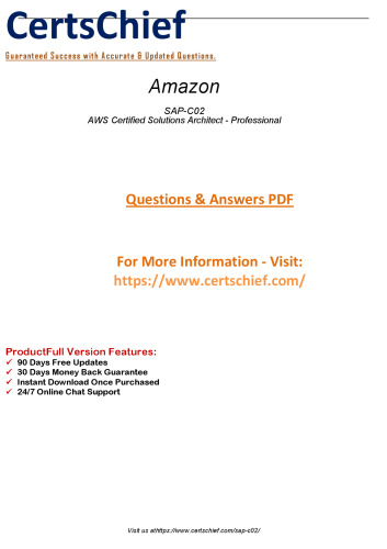 Pass SAP-C02 AWS Certified Solutions Architect - Professional exam with our comprehensive study material. Get certified and boost your career.