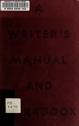 A writer's manual and workbook