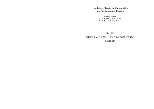 Generalized hypergeometric series