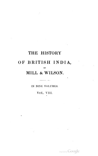 The history of British India from 1805 to 1835