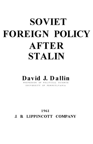 Soviet Foreign Policy after Stalin