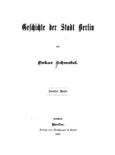 Geschichte der Stadt Berlin
