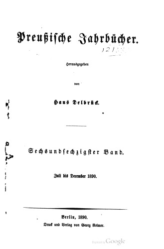 Preußische Jahrbücher