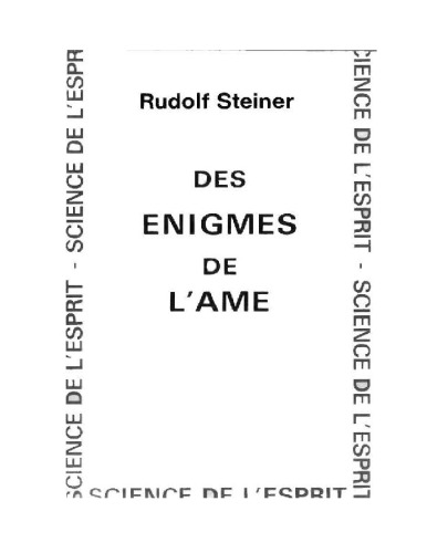 Des énigmes de l'âme