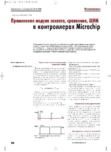 МК PIC. Применение модуля захвата, сравнения, ШИМ в контроллерах Microchip.
