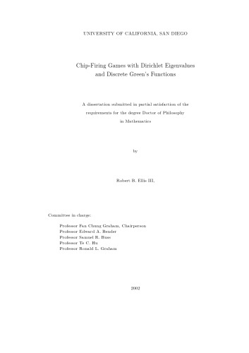 Chip-Firing Games with Dirichlet Eigenvalues and Discrete Green’s Functions